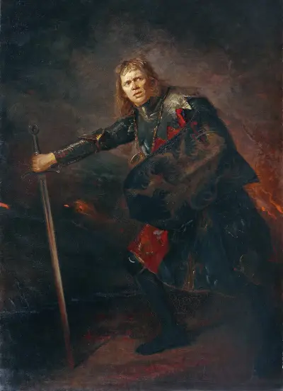 The actor Alois Wohlmuth as Richard III. von Fritz von Uhde