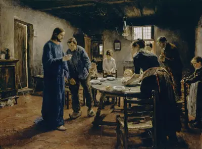 The Mealtime Prayer von Fritz von Uhde
