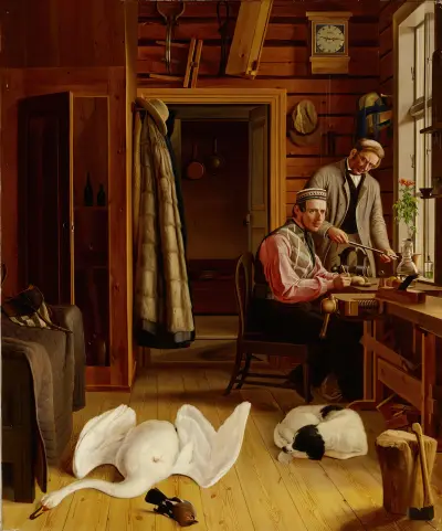 Interior Of The Marieberg Workshop av Ferdinand von Wright