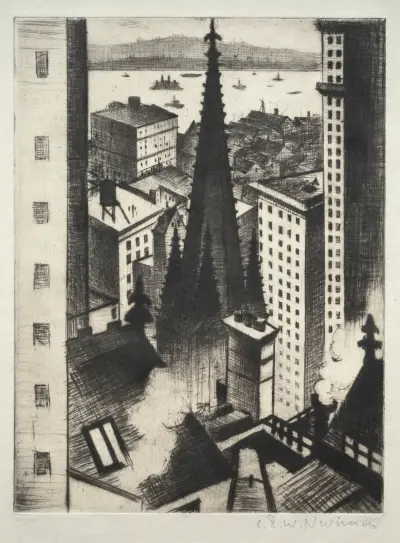 Temple of New York av Christopher R. W. Nevinson