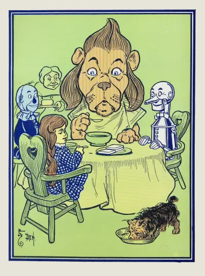 The lion ate some of the porridge av William Wallace Denslow