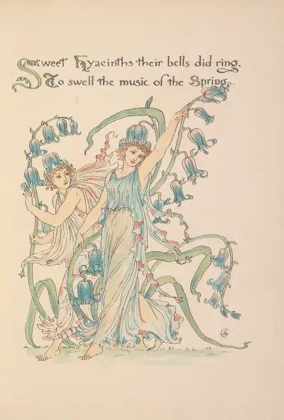 Floras Fest; Eine Maskerade der Blumen Taf. 15 von Walter Crane