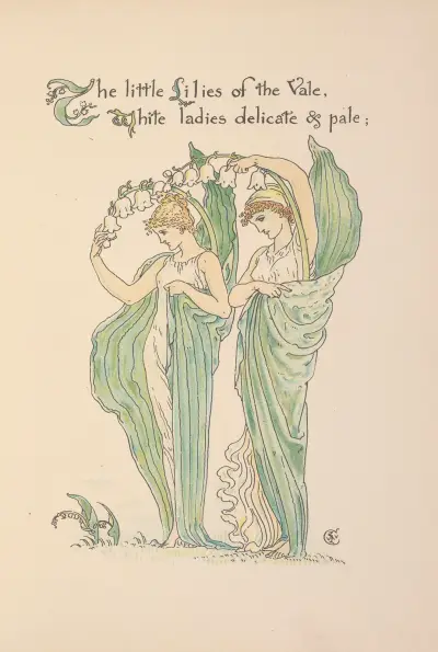Floras Fest; Eine Maskerade der Blumen Taf. 19 von Walter Crane