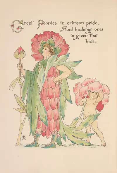 Floras Fest; Eine Maskerade der Blumen Taf. 20 von Walter Crane