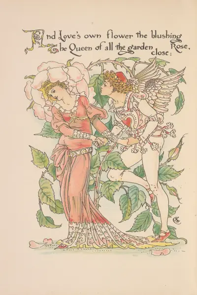Floras Fest; Eine Maskerade der Blumen, Taf. 22 von Walter Crane