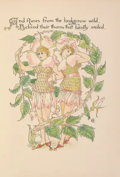 Floras Fest; Eine Maskerade der Blumen Taf. 23 von Walter Crane