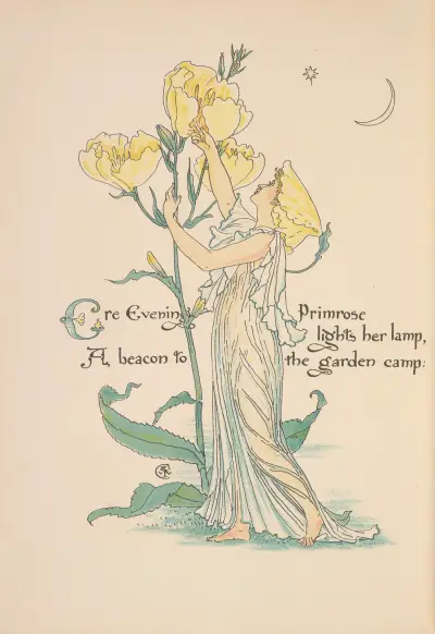 Floras Fest; Eine Maskerade der Blumen Taf. 28 von Walter Crane