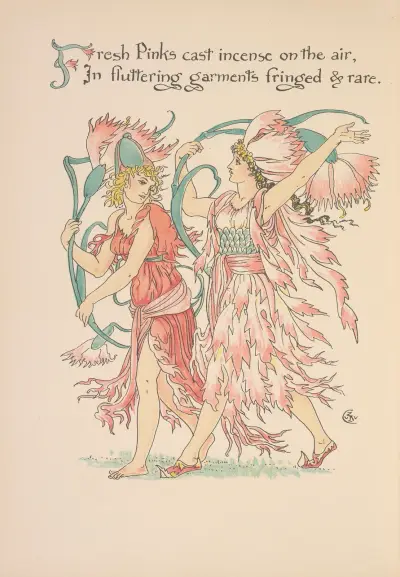 Floras Fest; Eine Maskerade der Blumen Taf. 29 von Walter Crane