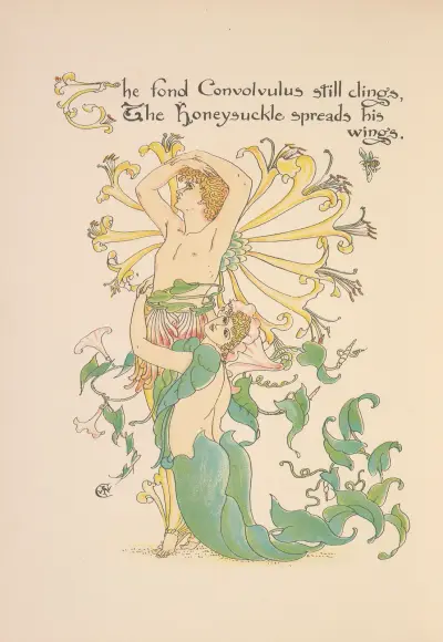 Floras Fest; Eine Maskerade der Blumen, Pl. 30 von Walter Crane
