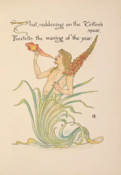 Floras Fest; Eine Maskerade der Blumen Taf. 33 von Walter Crane