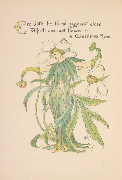 Floras Fest; Eine Maskerade der Blumen, Taf. 36 von Walter Crane