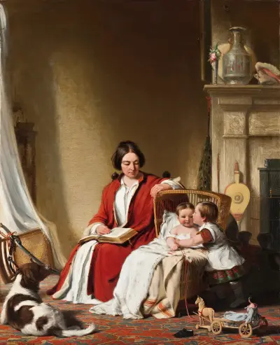 Mrs. Bradford Ripley Alden and her Children von Robert Walter Weir