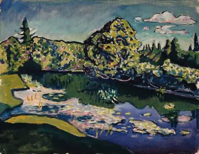 Akhtyrka. Park Pond von Wassily Kandinsky