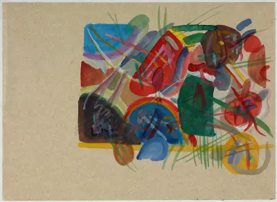 Akwarela „Z lasem i tęczą”, Wassily Kandinsky