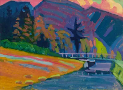 Bei Oberau von Wassily Kandinsky