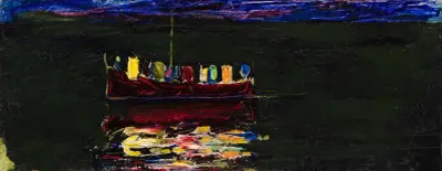 Łódź z latarnią (Rapallo), Wassily Kandinsky