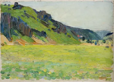 Kallmünz – Hellgrüne Berge von Wassily Kandinsky