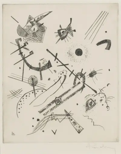 Kleine Welten Xi (R, 174), 1922 – nr 2 av Wassily Kandinsky
