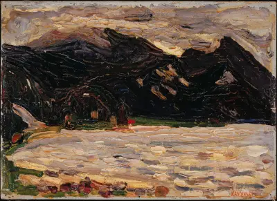 Kochel, lake and Herzogstand av Wassily Kandinsky