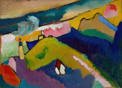 Murnau – Krajobraz górski z kościołem, Wassily Kandinsky