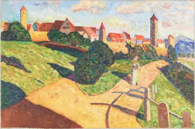 Old Town II av Wassily Kandinsky