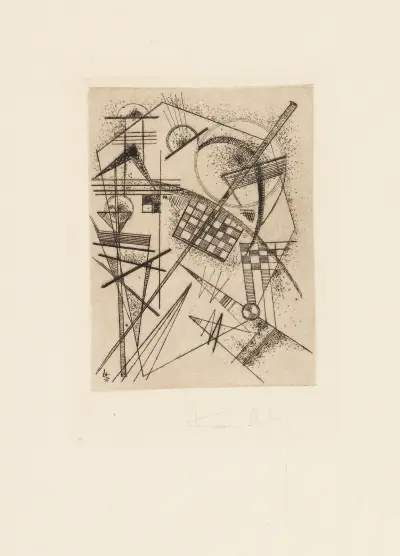 Radierung für die 'Deutsche Kunstgemeinschaft' von Wassily Kandinsky