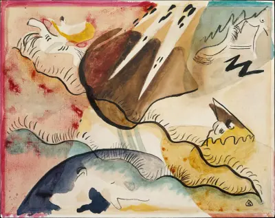 Rain Landscape av Wassily Kandinsky
