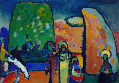 Study on Improvisation No. 2 (Funeral March) av Wassily Kandinsky