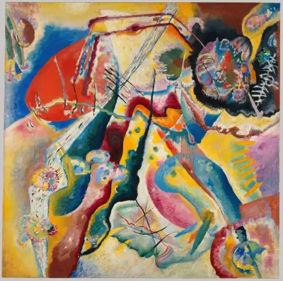 Tableau à la tache rouge von Wassily Kandinsky
