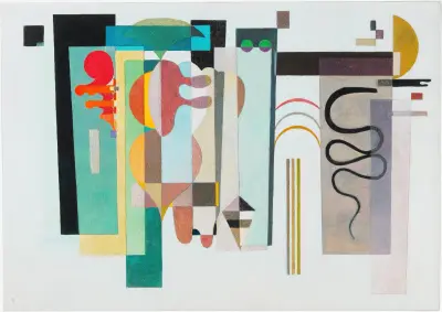 Two Green Points av Wassily Kandinsky