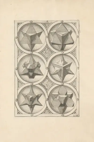 Perspectiva Corporum Regularium (Perspective of regular solids) Pl.06, Wenzel Jamnitzer