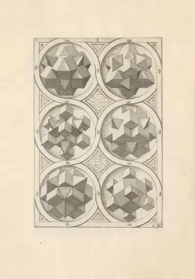 Perspectiva Corporum Regularium (Perspective of regular solids) Pl.14, Wenzel Jamnitzer
