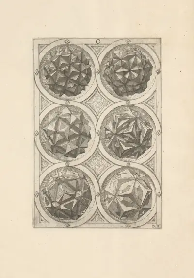Perspectiva Corporum Regularium (Perspective of regular solids) Pl.16, Wenzel Jamnitzer