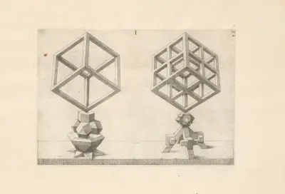 Perspectiva Corporum Regularium (Perspective of regular solids) Pl.25, Wenzel Jamnitzer