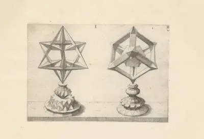 Perspectiva Corporum Regularium (Perspective of regular solids) Pl.26, Wenzel Jamnitzer
