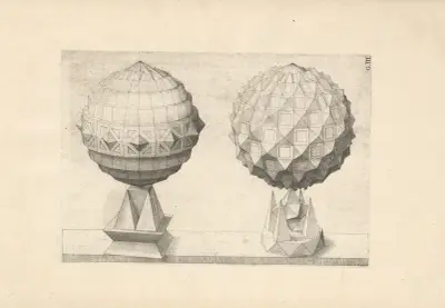 Perspectiva Corporum Regularium (Perspective of regular solids) Pl.33, Wenzel Jamnitzer