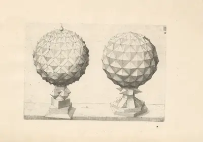 Perspectiva Corporum Regularium (Perspective of regular solids) Pl.34, Wenzel Jamnitzer