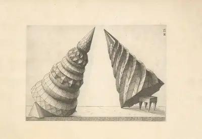 Perspectiva Corporum Regularium (Perspective of regular solids) Pl.38, Wenzel Jamnitzer