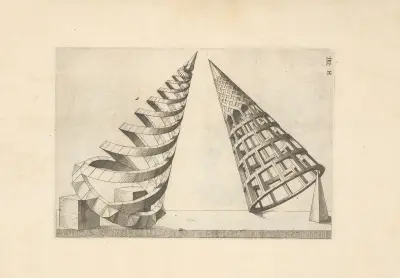 Perspectiva Corporum Regularium (Perspective of regular solids) Pl.40, Wenzel Jamnitzer