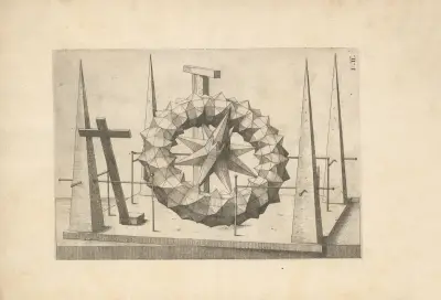Perspectiva Corporum Regularium (Perspective of regular solids) Pl.42, Wenzel Jamnitzer