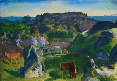 Farm w Rock Ridge, George Wesley Bellows