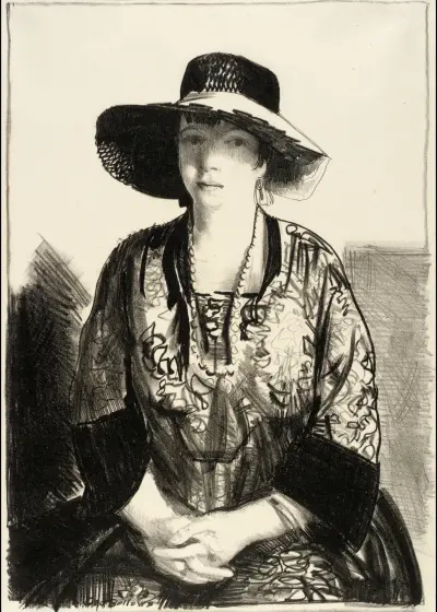 Czarny kapelusz, George Wesley Bellows