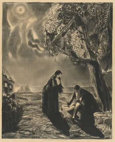 Wiedźma i młody mężczyzna, George Wesley Bellows