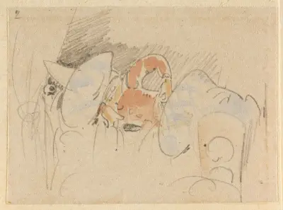 Die gestörte, aber glücklich wieder errungene Nachtruhe (Der Floh), 1862 – Nr. 2 von Wilhelm Busch