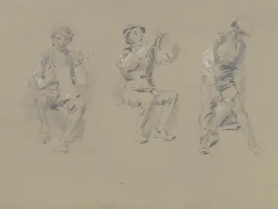 Drei Studien eines Trinkenden von Wilhelm Busch