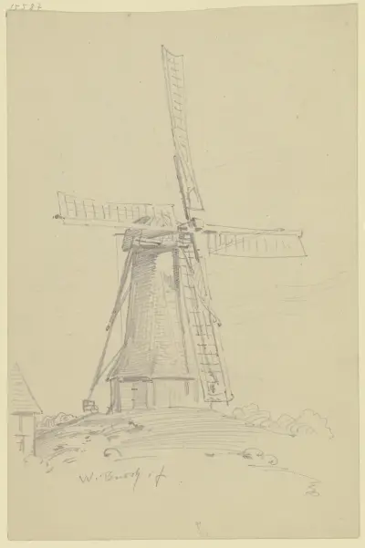 Holländische Windmühle von Wilhelm Busch