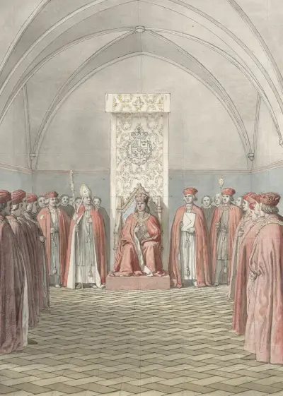 Elefantordenens Indstiftelse av Christoffer Wilhelm Eckersberg
