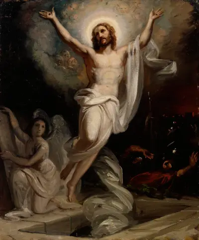 Resurrection Of Christ, Sketch Of The Altarpiece Of The Present-Day Central Pori Church av Robert Wilhelm Ekman