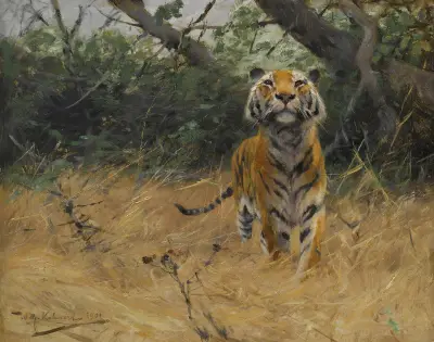 Tiger On The Watch av Wilhelm Kuhnert