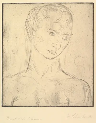 Head of a Woman (Kopf Groß), Wilhelm Lehmbruck